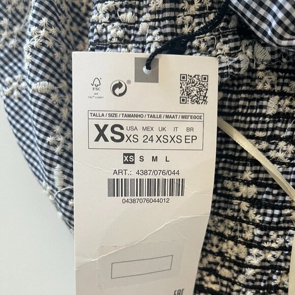 Zara NWT summer Halter Backless Mini Dress with flowers embroidery size … - Picture 7 of 9